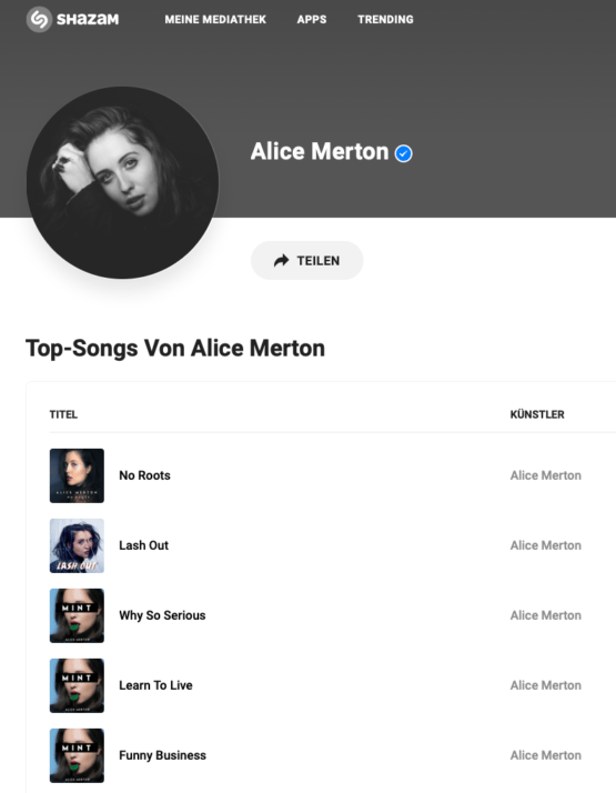 Alice Merton on Shazam