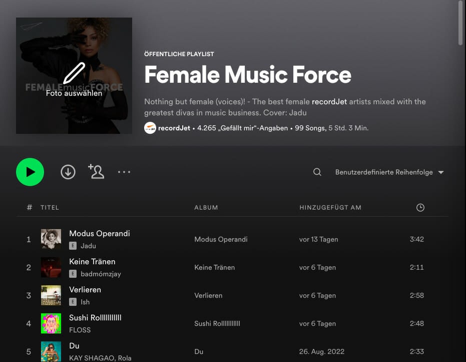Playlist Female Music Force