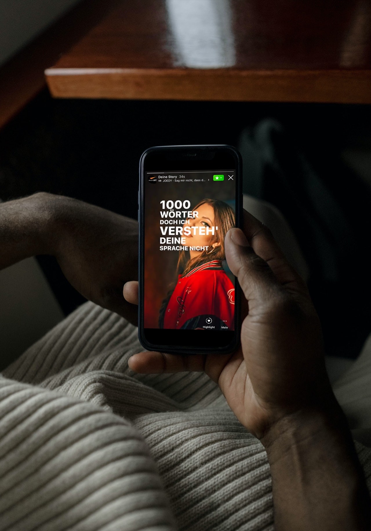 Songtexte auf Instagram